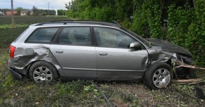 Straciła panowanie nad Audi, w organizmie miała niemal 2 promile, a w aucie dwoje dzieci